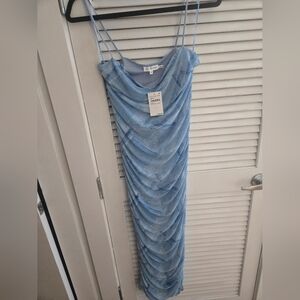 NWT Good American Strapless Blue Dress